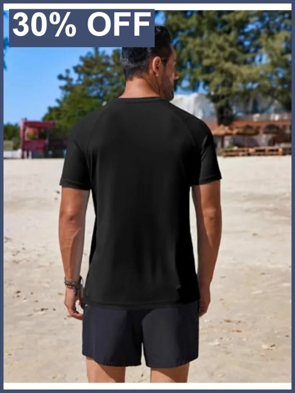 Men's UPF 50+ Rash Guard Swim Shirt Quick Dry Workout Tee